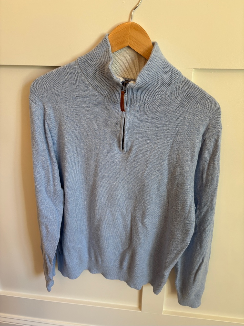 J. Crew Men’s Light Blue Quarter-Zip Sweater